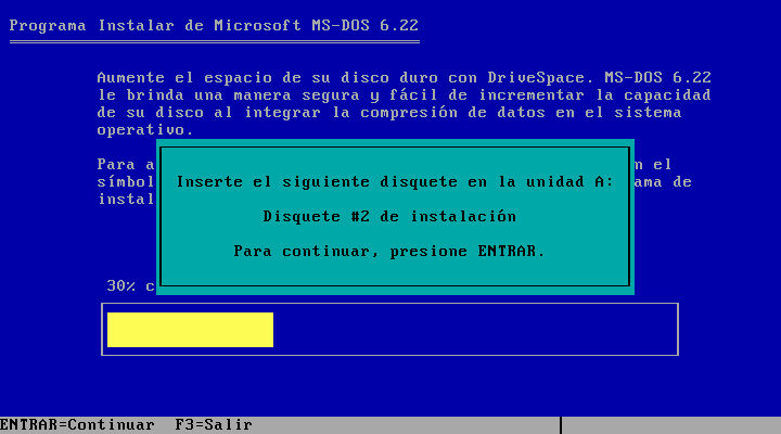 MS-DOS - Insertar disco 2