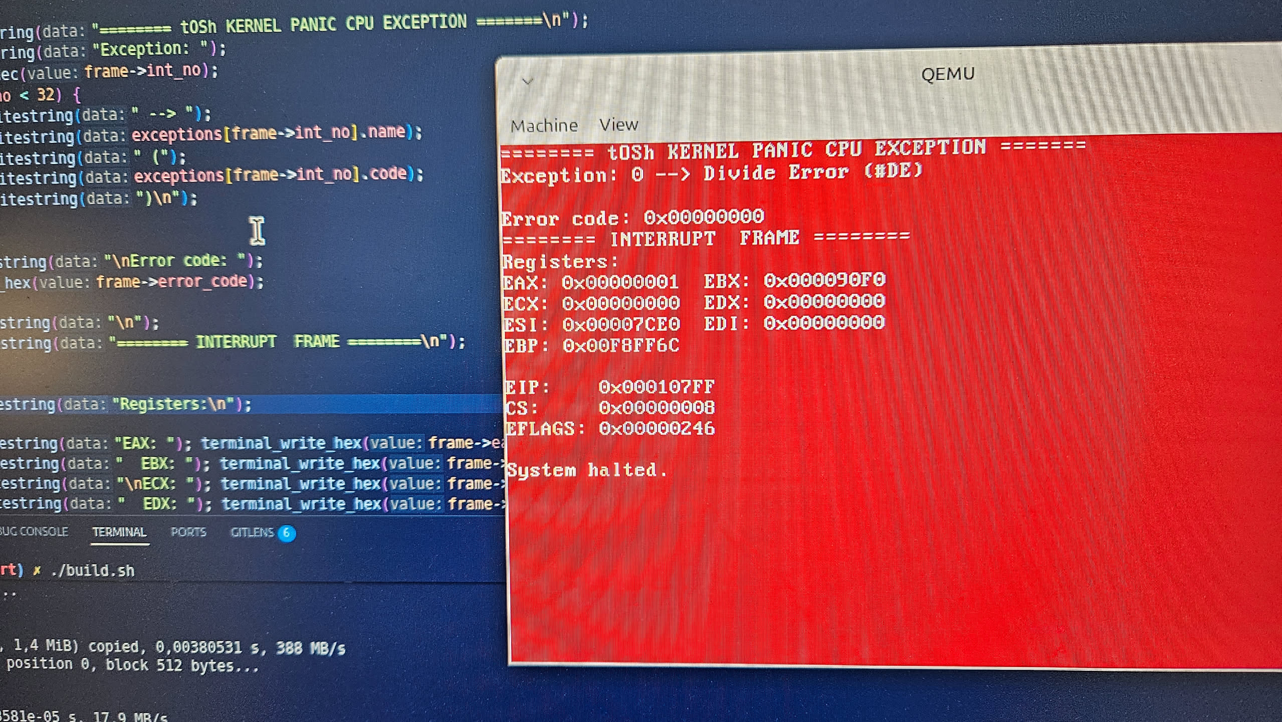 tOSh Kernel Panic!