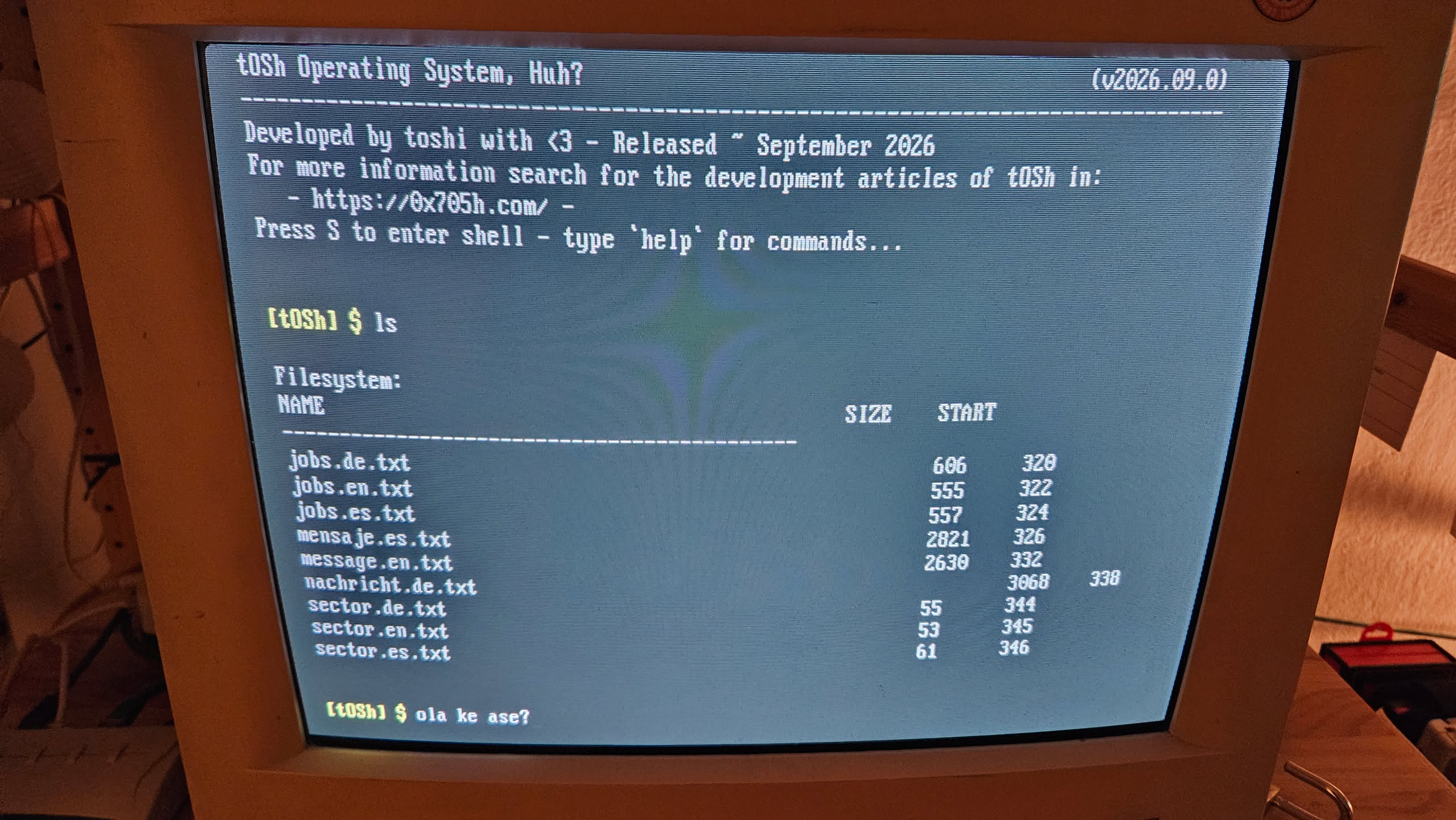 Probando el Filesystem en mi máquina del 97'